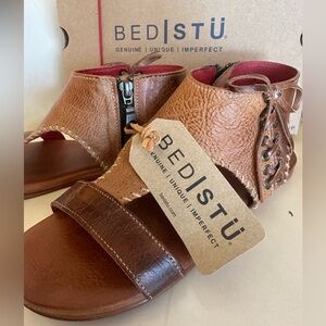 BED|STU Tan and Brown Leather Sandals